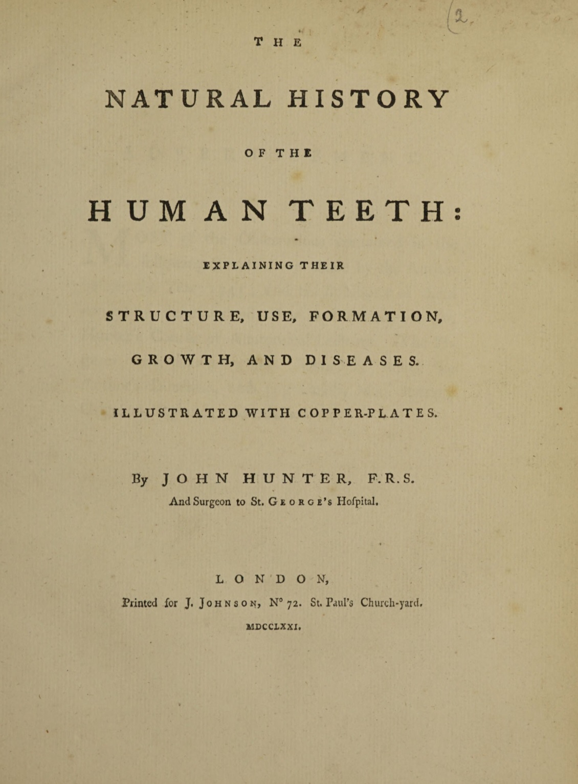 1771_Jphn Hunter_Natural History of the Human Teeth