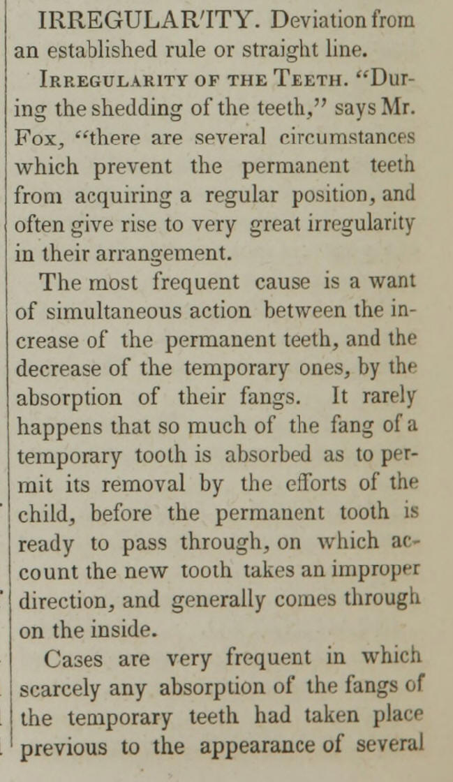 1849_Harris_p396_Irregularity of the Teeth