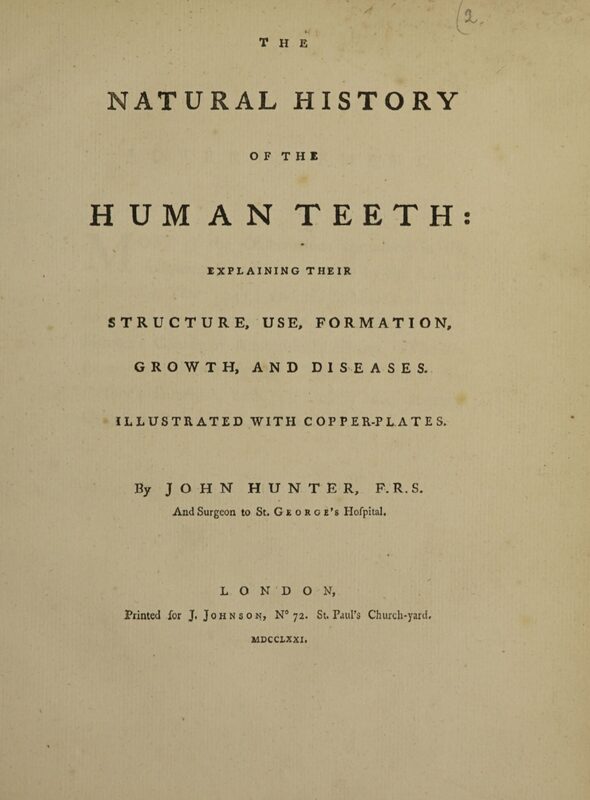 1771_Jphn Hunter_Natural History of the Human Teeth
